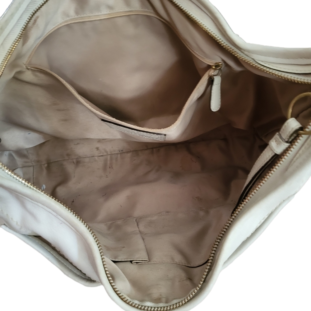 Large Coach white leather bag - Picture 15 of 16